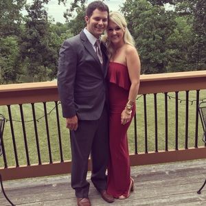 Tobi Red Maxi Dress Sleeveless Slit In Back